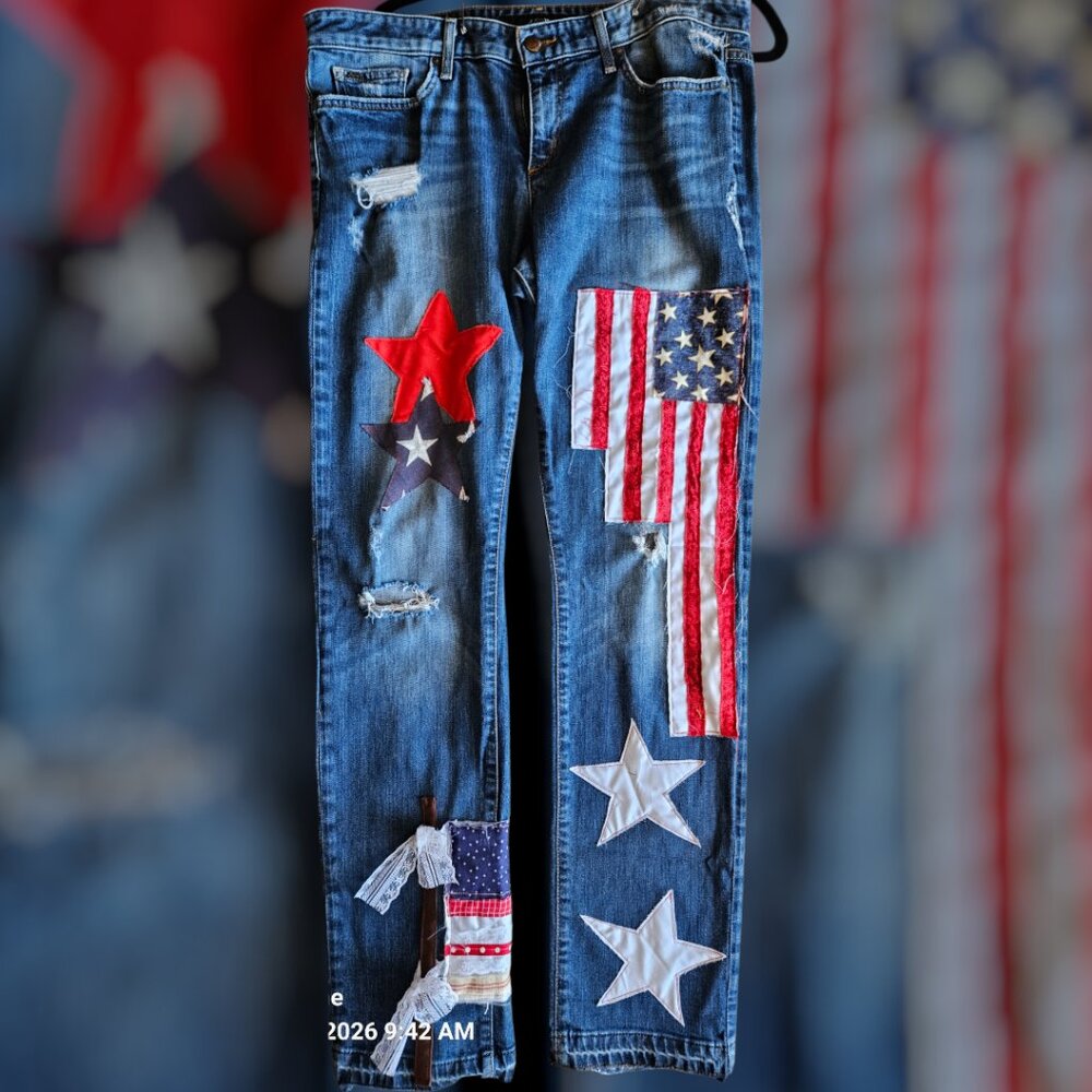 Women's Patriotic Joe Jeans